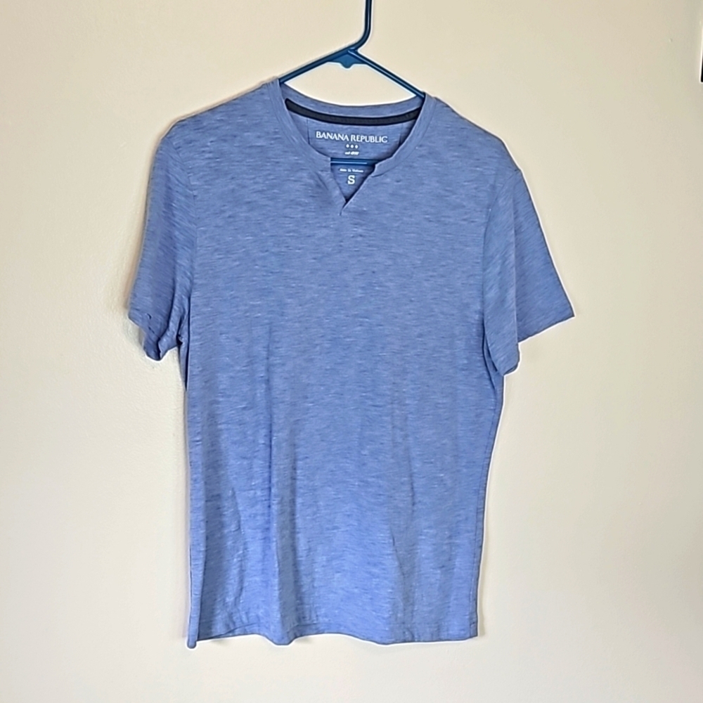 Banana Republic Mens Heather Blue Vintage Tee Small